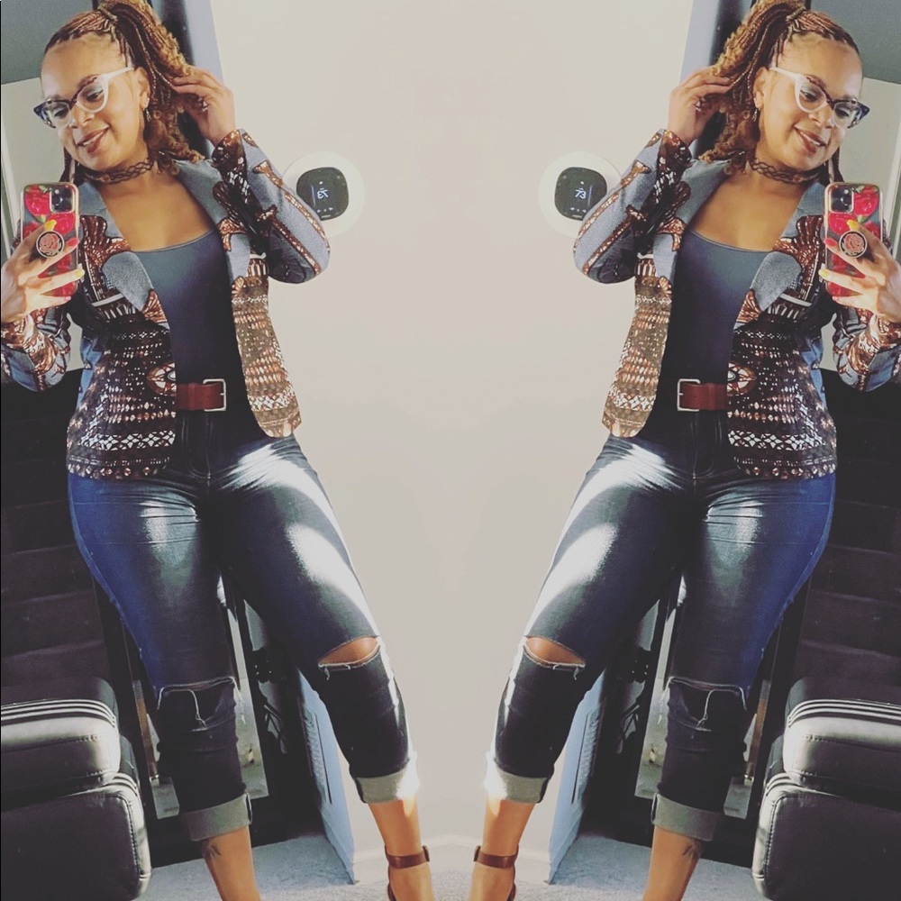 African Ankara Print Blazer